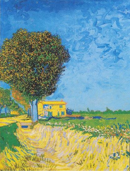 Vincent Van Gogh Avenue at Arles with houses China oil painting art